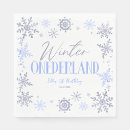 Winter ONEderland Snowflake 1. Geburtstag Party Serviette