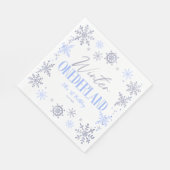 Winter ONEderland Snowflake 1. Geburtstag Party Serviette (Ecke)