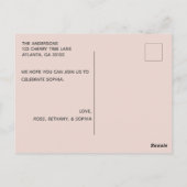 Winter Onederland Snowflake Erster Geburtstag Einl Postkarte (Rückseite)