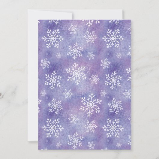 Winter ONEderland Snowflake Geburtstag Einladung (Rückseite)