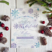 Winter ONEderland Snowflake Geburtstag Einladung