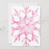 Winter ONEderland Snowflake Girl Erster Geburtstag Einladung (Rückseite)