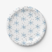 Winter Onederland Snowflake Pappteller (Vorderseite)