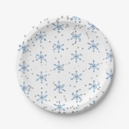 Winter Onederland Snowflake Pappteller (Vorderseite)