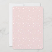 Winter Onederland Snowflake Rosa 1. Geburtstag Einladung (Rückseite)