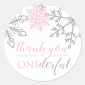 Winter Onederland Snowflake Sticker (Vorderseite)