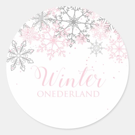 Winter Onederland Snowflake Sticker (Vorderseite)