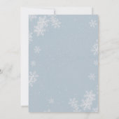 Winter Onederland Snowflake Urlaub 1. Geburtstag Einladung (Rückseite)