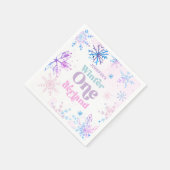 Winter Onederland Snowflakes Girl Snow Geburtstag Serviette (Ecke)