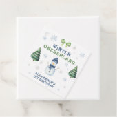 Winter Onederland Snowman 1. Geburtstag Geschenkanhänger (Beispiel)