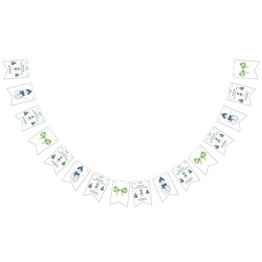 Winter Onederland Snowman 1. Geburtstag Wimpelkette (Alle)