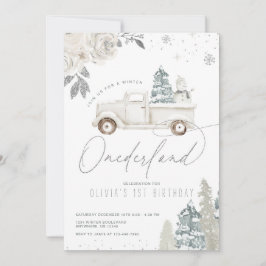 Winter Onederland Snowman Einladung zum 1. Geburts