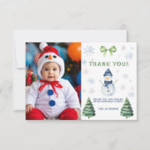 Winter Onederland Snowman Geburtstag Danke (Vorderseite)