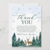 Winter ONEderland Thank You Card Einladung (Vorderseite)