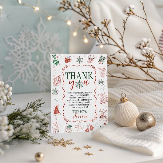 Winter ONEderland Thank You Card Einladung