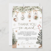 Winter Onederland Thank You Card Einladung (Vorderseite)