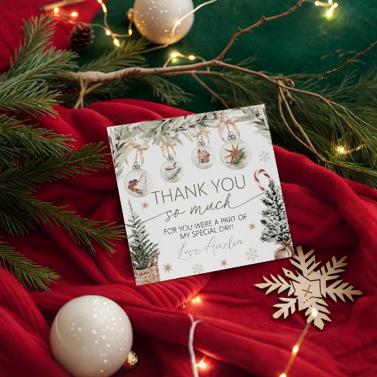 Winter Onederland Thank You Tag Geschenkanhänger