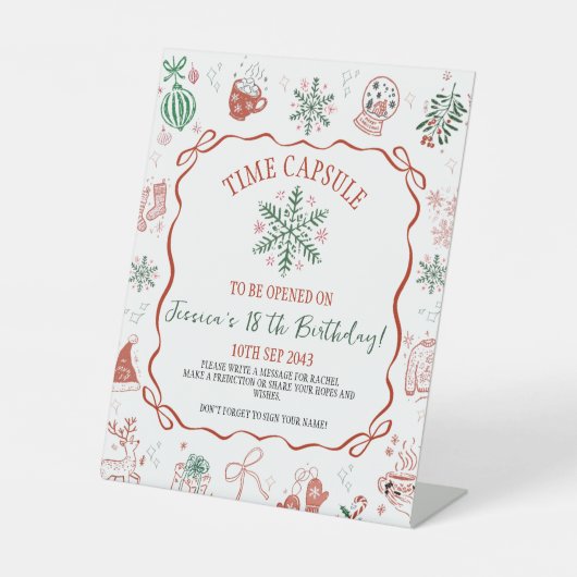 Winter ONEderland Time Capsule Sign Sockelschild (Vorderseite)