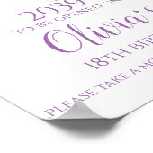 Winter ONEderland Time Kapsel Lila Silber signiere Poster (Ecke)