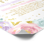 Winter ONEderland Time Kapsel Rosa und Gold Poster (Ecke)