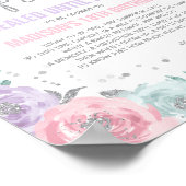 Winter ONEderland Time Kapsel Rosa und Silber Poster (Ecke)