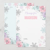 Winter ONEderland Time Kapselkarten Gästebuch Mitteilungskarte (Vorne/Hinten)