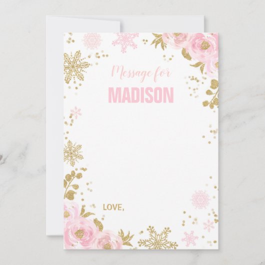 Winter ONEderland Time Kapselkarten Gästebuch Mitteilungskarte (Vorderseite)