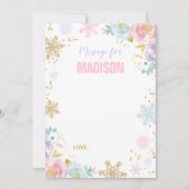 Winter ONEderland Time Kapselkarten Gästebuch Mitteilungskarte (Vorderseite)