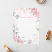 Winter ONEderland Time Kapselkarten Gästebuch Mitteilungskarte (Vorderseite/Rückseite Beispiel)