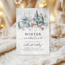 Winter ONEderland Wald Wald 1. Geburtstag