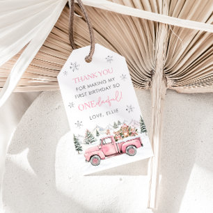 Winter Onederland Waldtiere 1. Geburtstag Geschenkanhänger