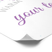 Winter Onederland Warm Up bearbeitbares Lila Poste Poster (Ecke)