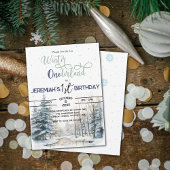 Winter Onederland Weihnachten 1. Geburtstag Junge Einladung