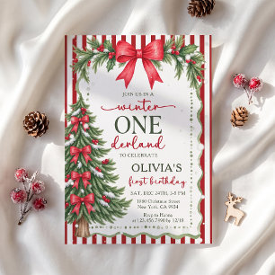 Winter Onederland Weihnachten Geburtstag Einladung