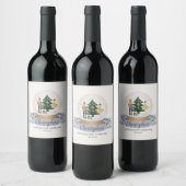 Winter Onederland Weihnachtsfeier Weinetikett (Flaschen)