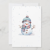 Winter Onederland Weihnachtsschneemann Geburtstag Einladung (Rückseite)