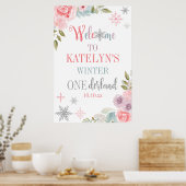 Winter Onederland Welcome Sign Poster (Küche)