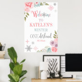 Winter Onederland Welcome Sign Poster (Heimbüro)