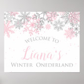 Winter Onederland Welcome Sign Poster (Vorne)