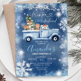 Winter Onederland White Snowflake Geburtstag Einladung