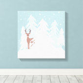 Winter Onederland Wonderland Deer Canvas Print Leinwanddruck (Insitu (Holzboden))