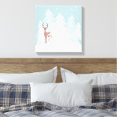 Winter Onederland Wonderland Deer Canvas Print Leinwanddruck (Insitu (Schlafzimmer))