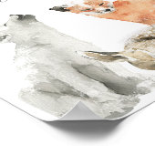 Winter Onederland Woodland Animal Food Sign Poster (Ecke)