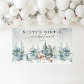 Winter ONEderland Woodland Forest 1st Birthday Banner