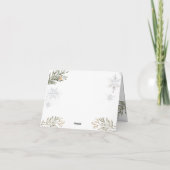 Winter Onederland Woodland Tier Geburtstag geklapp Dankeskarte (Rückseite)