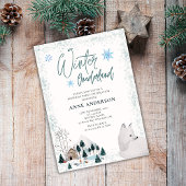 Winter Onederlant 1st First Birthday Animals Einladung