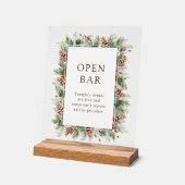 Winter Open Bar Acryl-Schild Acrylschild (Winkel)