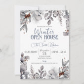 Winter Open House Party, Feriendessen Einladung (Vorderseite)
