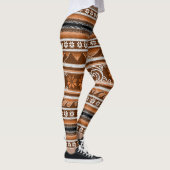Winter Orange Nordic Design Leggings (Rechts)