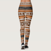 Winter Orange Nordic Design Leggings (Rückseite)